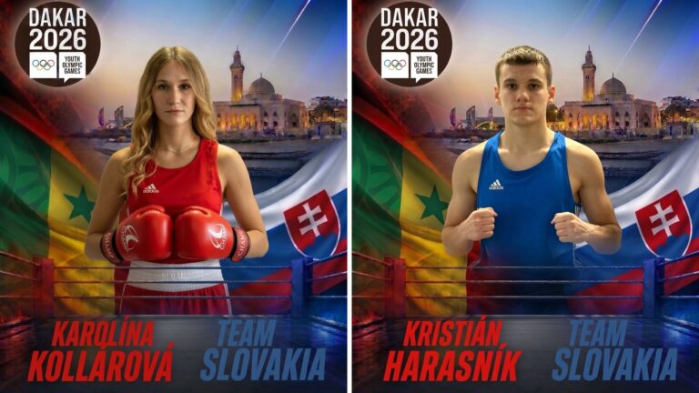 Plagáty Karolíny Kollárovej a Kristiána Harasníka s logom Olympijských hier mládeže Dakar 2026